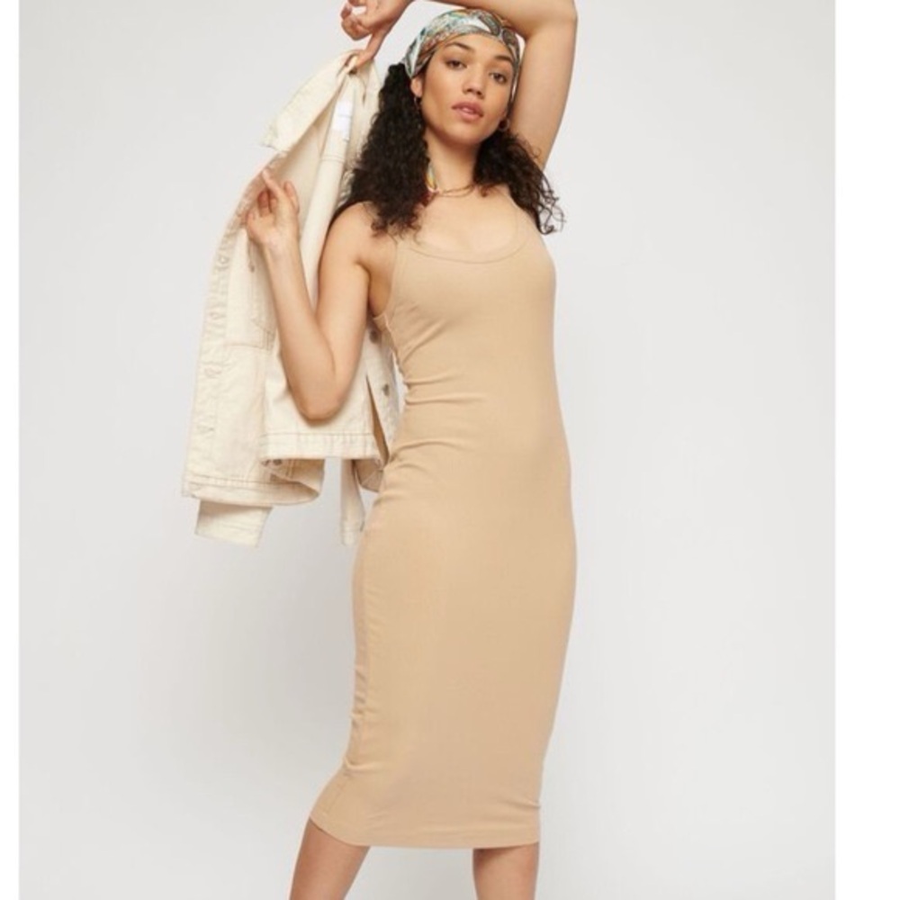 New Dynamite ribbed midi Nova dress sz XL